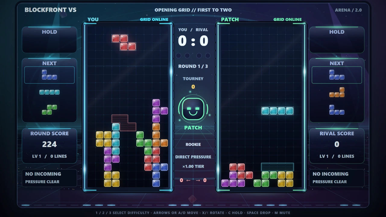 BLOCKFRONT VS gameplay screenshot