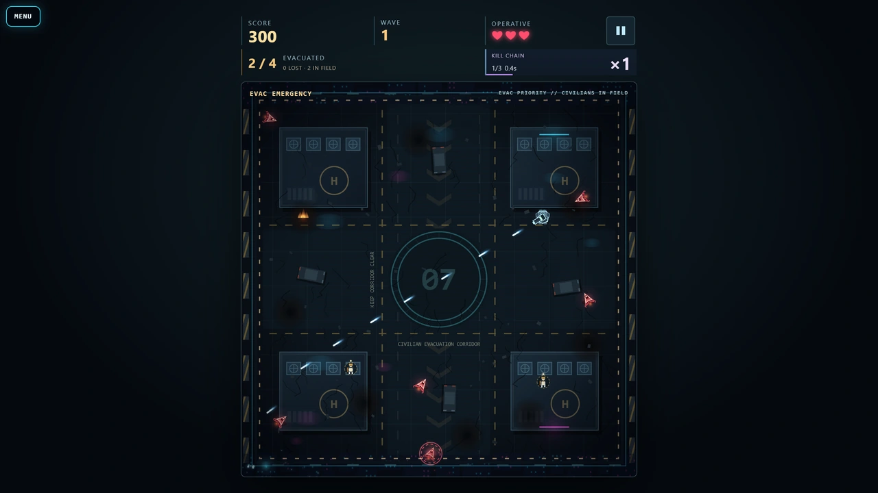 HOLDOUT 2086 alternate action gameplay view